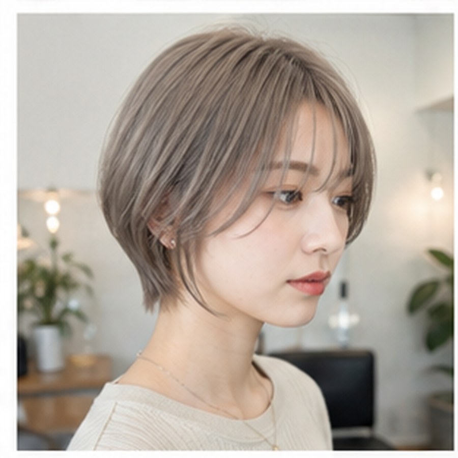 アッシュベージュボブ
