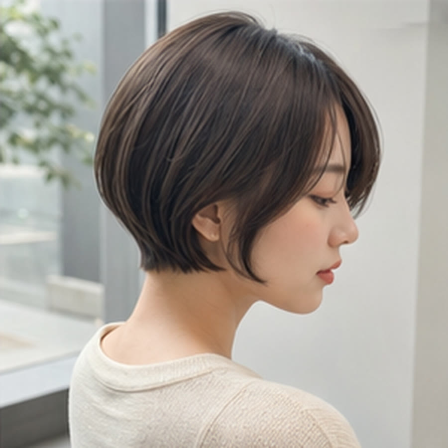 丸みショートボブ